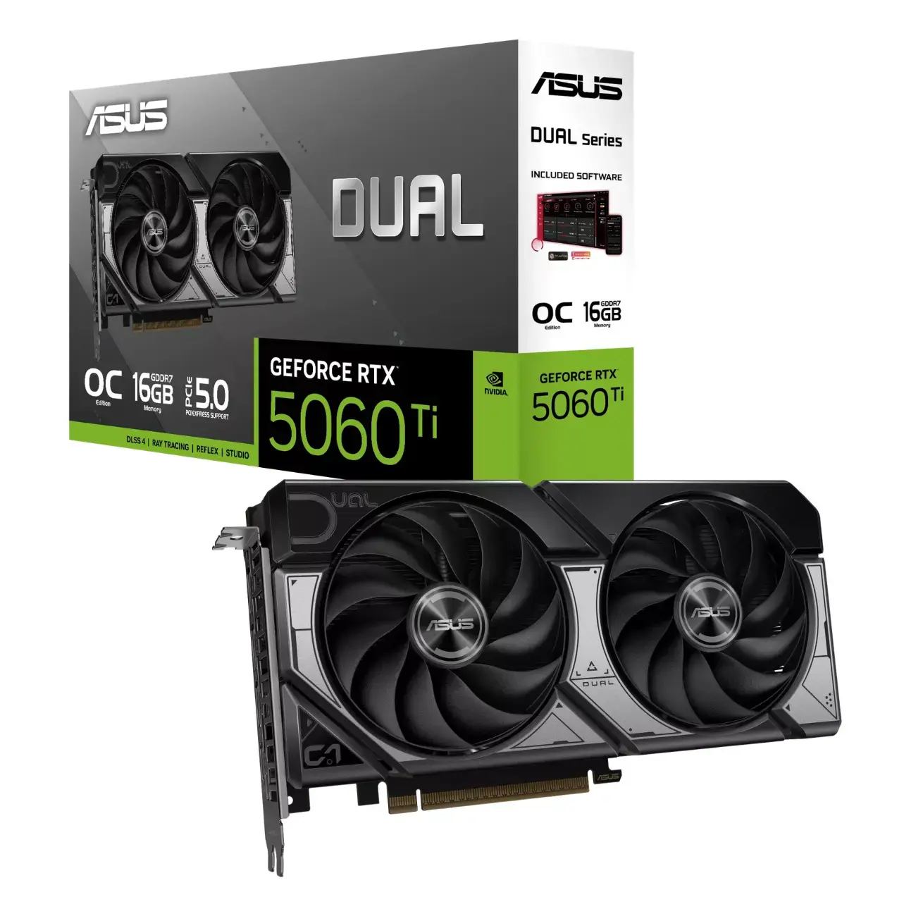 Видеокарта ASUS - 16GB GeForce RTX5060Ti Dual GDDR7 (90YV0MH0-M0NA00)