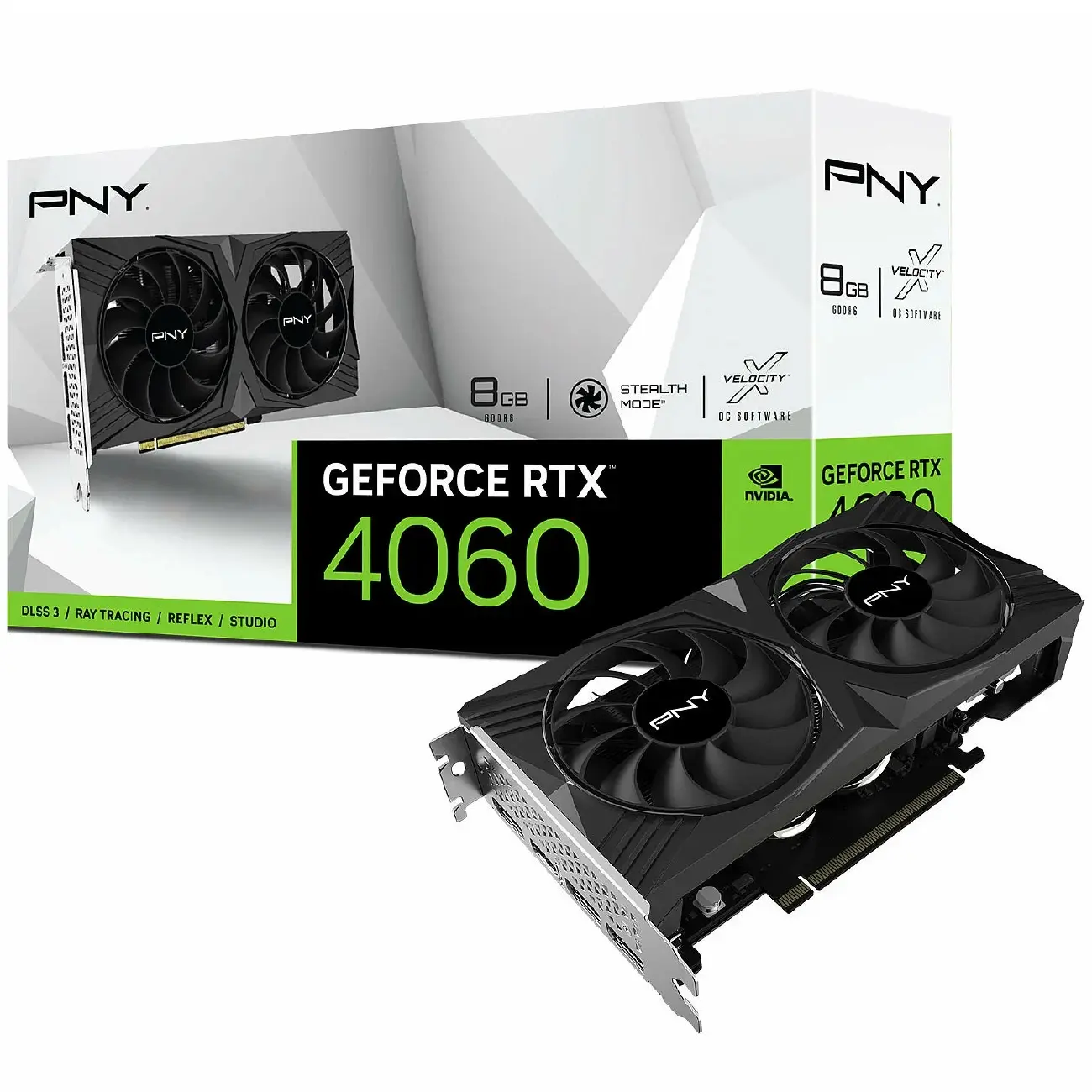 Видеокарта PNY - 8GB GeForce RTX4060 GDDR6 128bit 3-DP HDMI