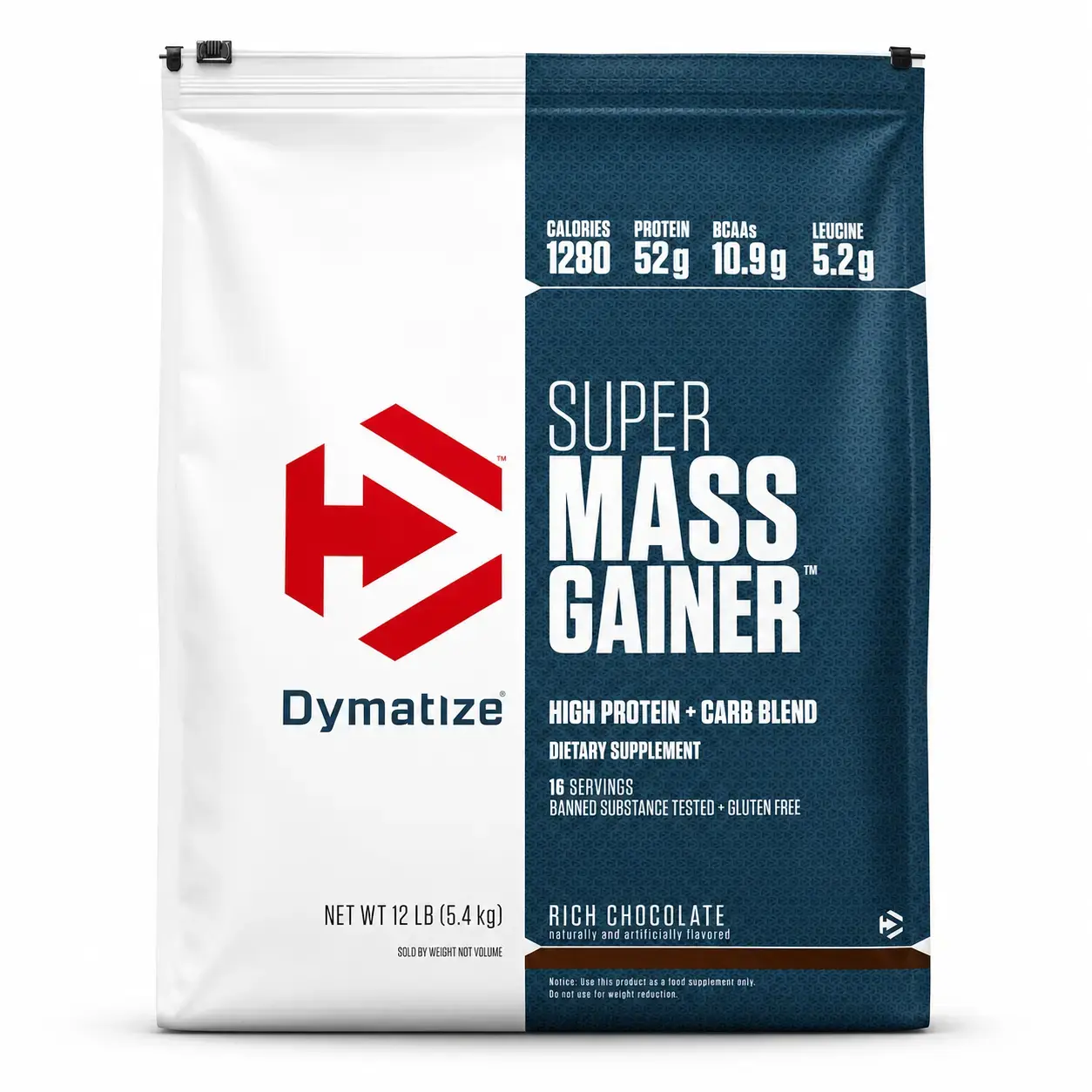 Гейнер Super Mass Gainer Dymatize (Rich Chocolate) 12 lb (5.4 kg)