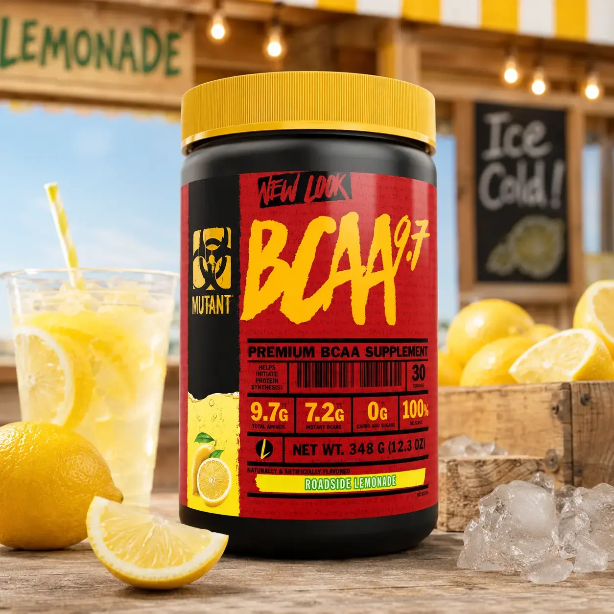 Aminokislotalar kompleksi BCAA 9.7 Mutant (Roadside Lemonade) 348 g