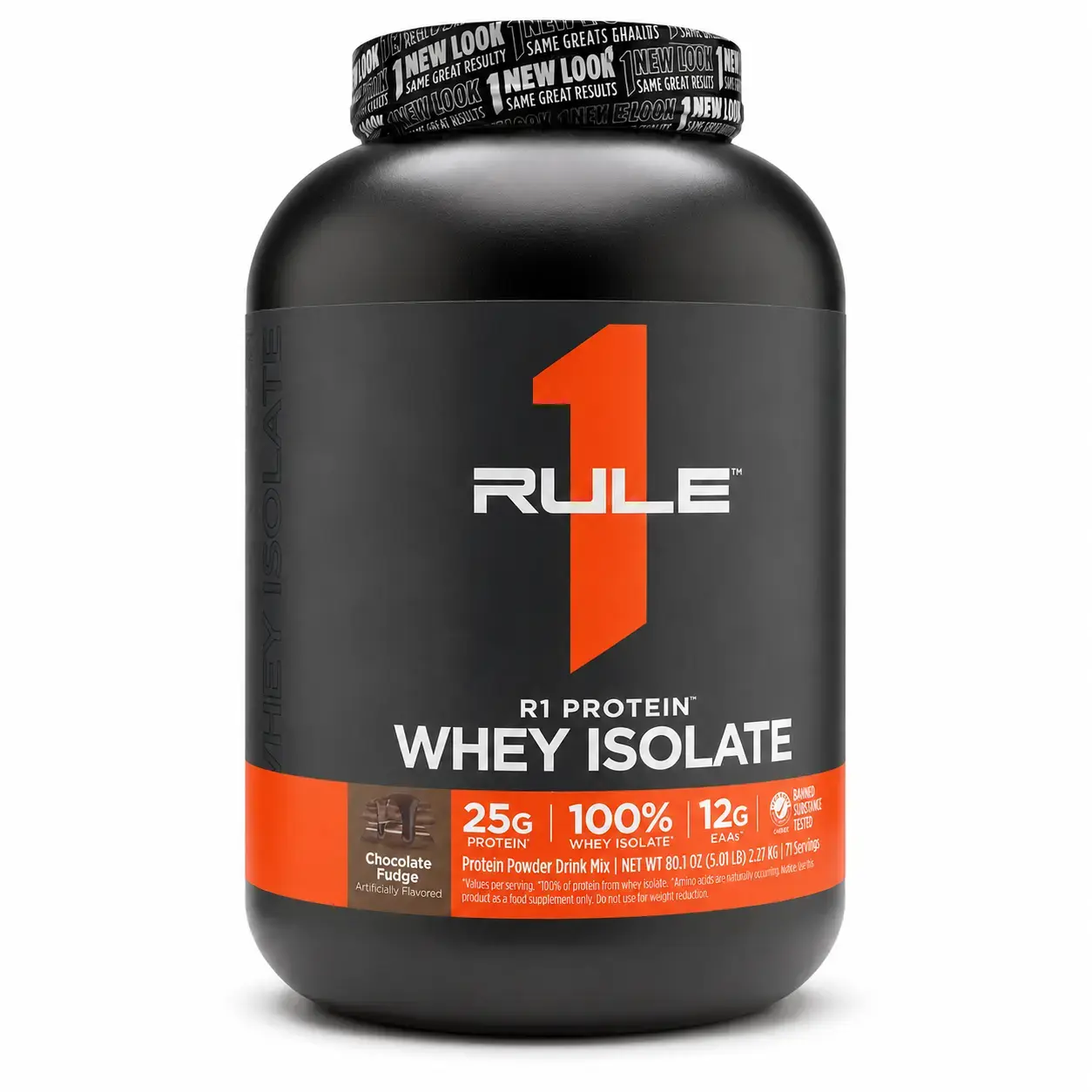 Zardobli protein izolati R1 Protein Whey Isolate Rule 1 (Chocolate Fudge) 2.27 kg )