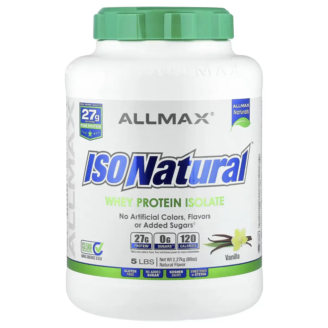 Изолят сывороточного протеина IsoFlex Allmax (Vanilla) 2.27 kg