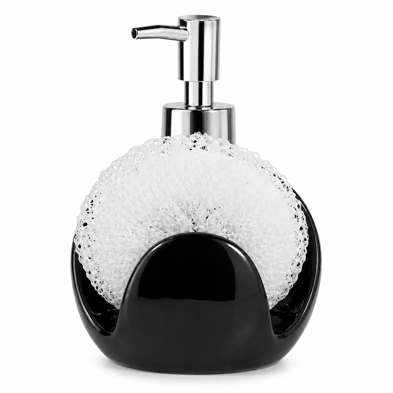 Yumaloq oshxona sovunxonasi SENORITA HOME Black Round 25-156, 1 dona