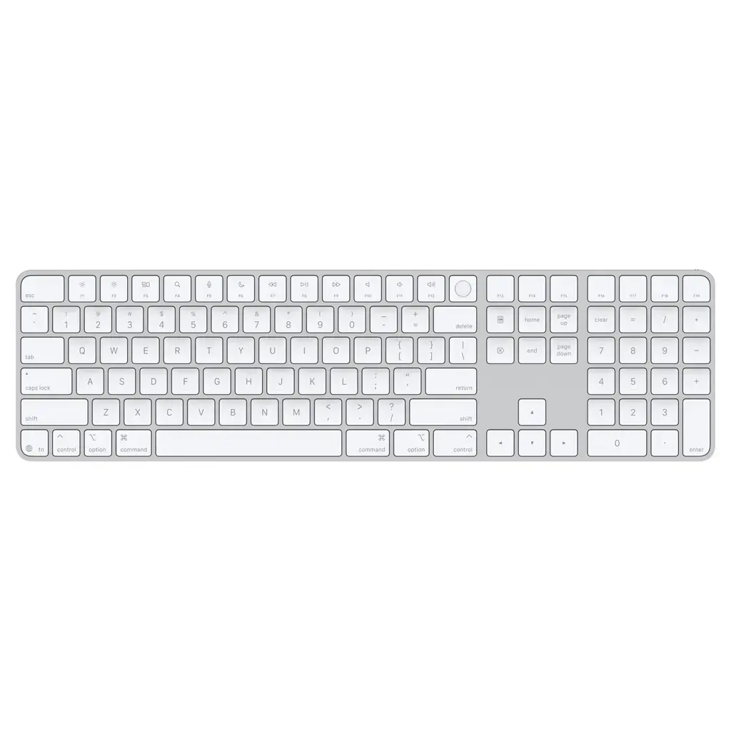 Клавиатура беспроводная Apple Magic Keyboard with Touch ID and Numeric Keypad for Mac models with Apple silicon - International English - White Keys