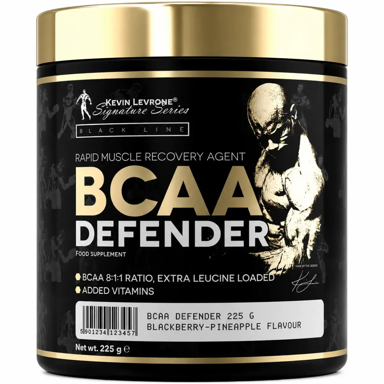 Aminokislotalar kompleksi BCAA Defender Levrone (Blackberry-Pineapple) 225 g