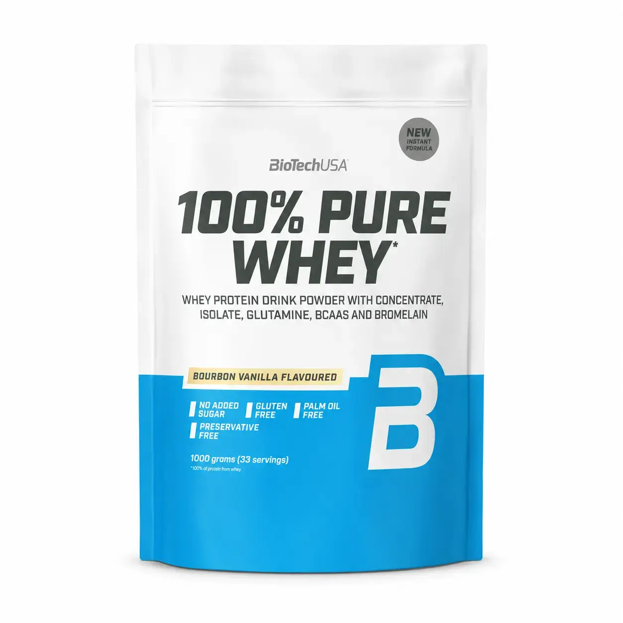 Zardob proteini 100% Pure Whey BioTechUSA (Bourbon Vanilla) 1000 g (35 srv)