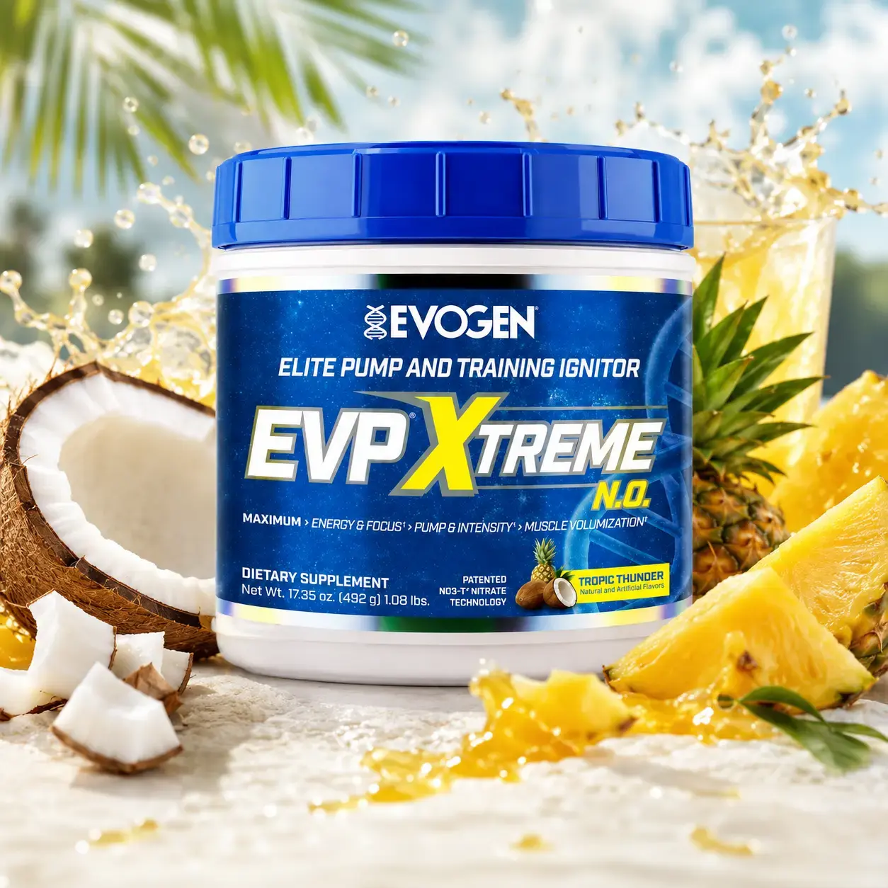 Trenirovkadan oldingi majmua Evogen EVP Xtreme N.O. 492 g Tropic Thunder