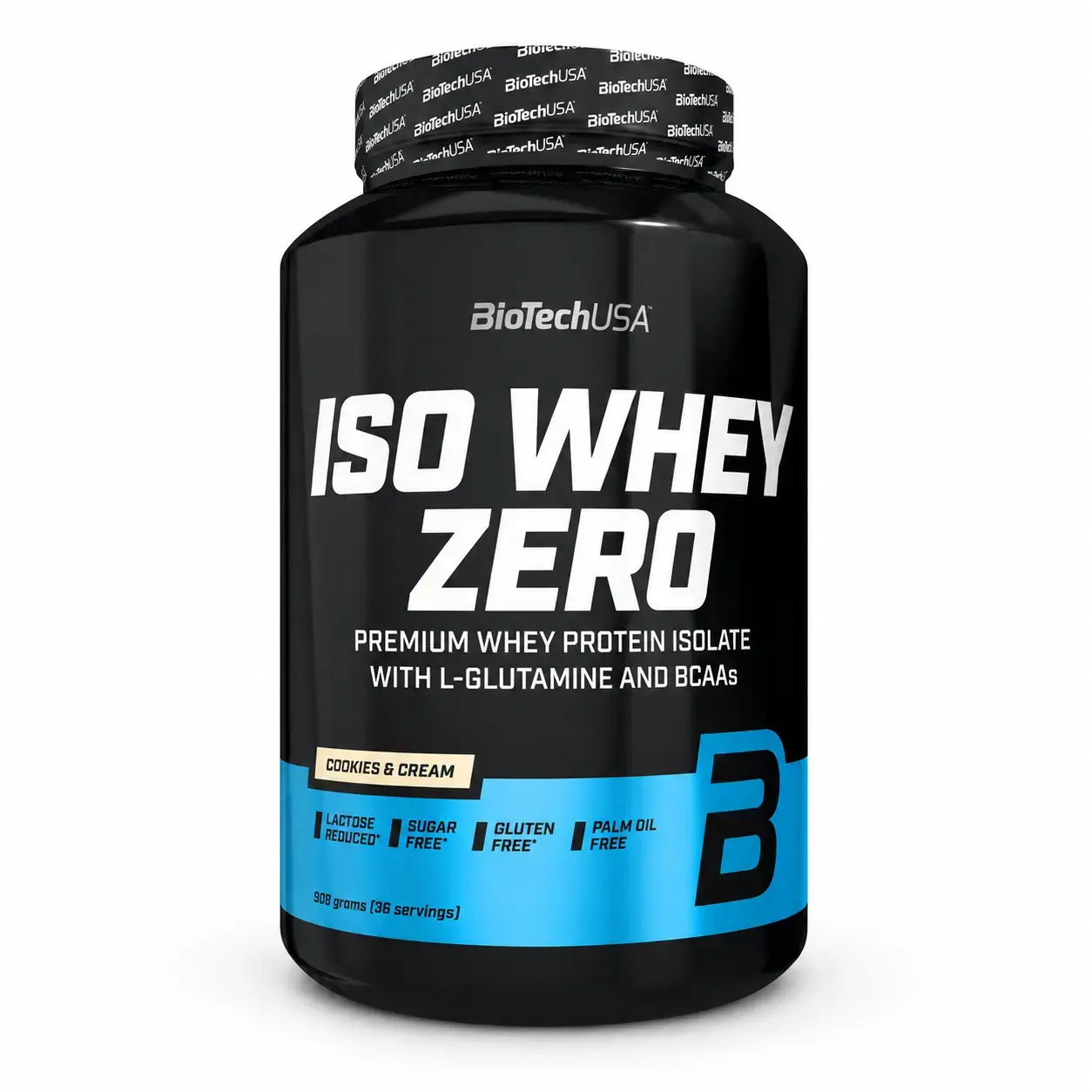Zardob proteini izolyati Iso Whey Zero BioTechUSA (Cookies & Cream) 908 g