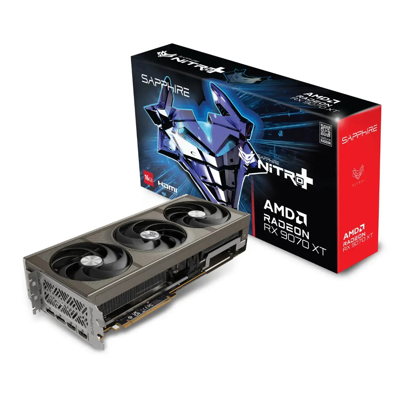 Видеокарта Sapphire - 16GB NITRO+ AMD RADEON RX9070XT Gaming OC HDMI/DP (11348-01-20G)