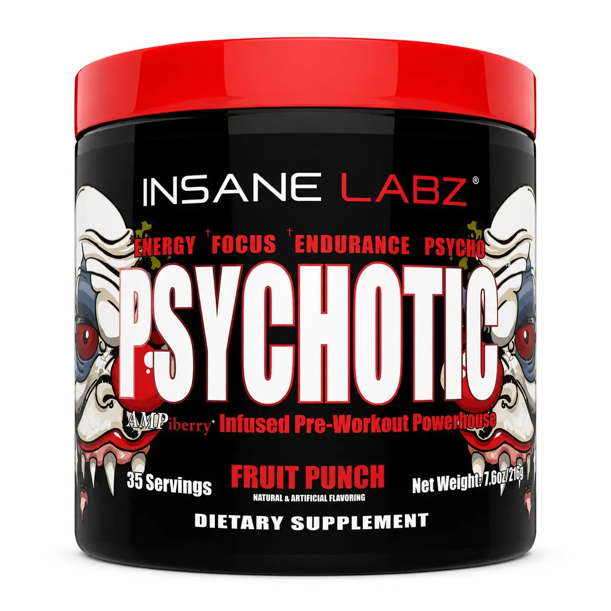 Предтренировочный комплекс Psychotic Red Insane Labz (Fruit Punch) 35 Srv