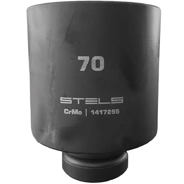 Головка ударная удлиненная Stels для грузовиков, 70 мм, 1”, 6- гранная, CrMo