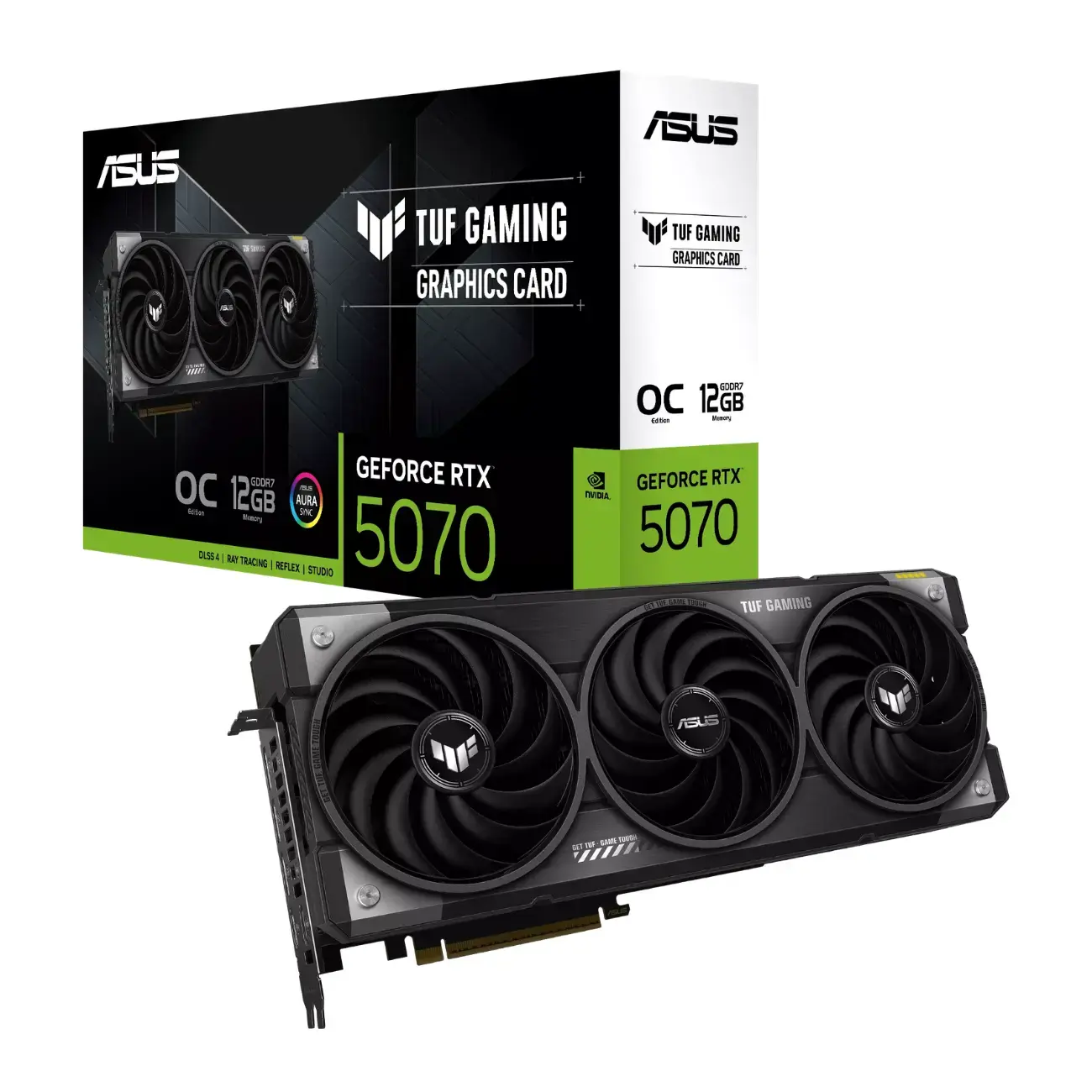 Видеокарта ASUS - 12GB GeForce RTX5070 TUF GAMING OC GDDR7 (90YV0LZ0-M0NA00)