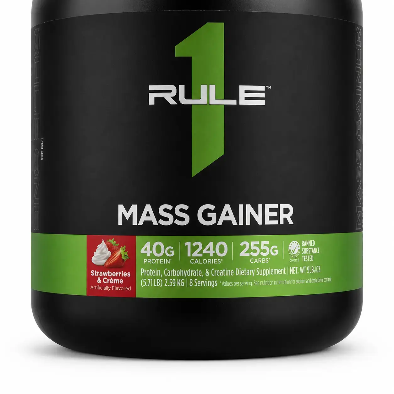 Geyner Mass Gainer Rule1 (Strawberries & Creme) 2.59 kg (5.71 lb)