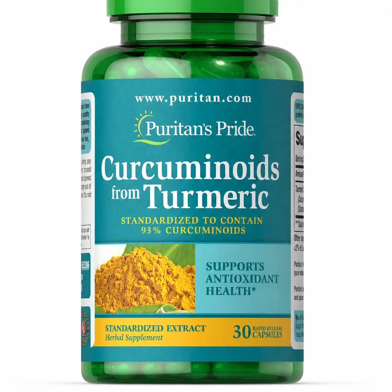 Zarchavadan olingan kurkuminoidlar Curcuminoids from Turmeric Puritan’s Pride 30 Caps