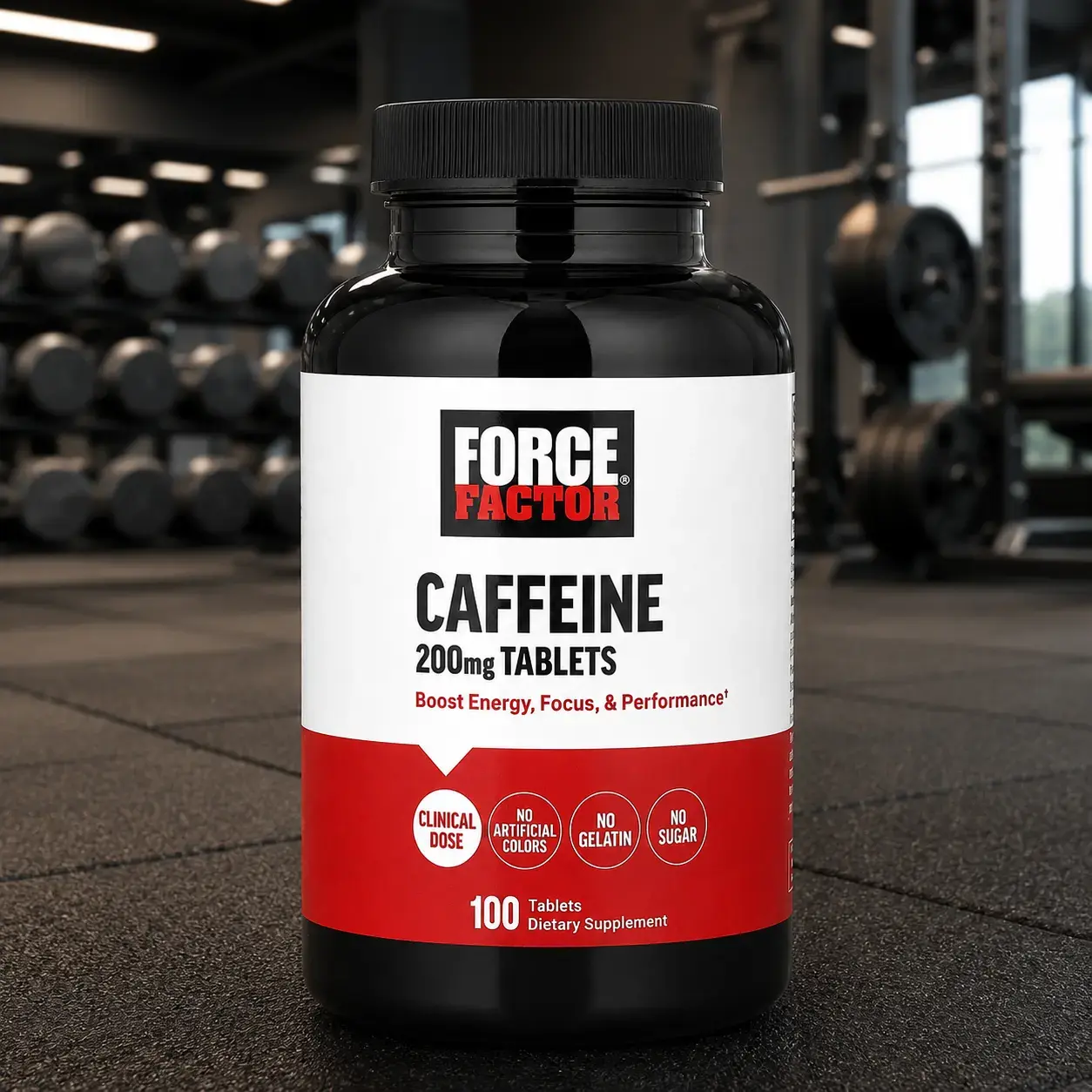 BQ Force Factor Caffeine 200 mg, 100 Tablets