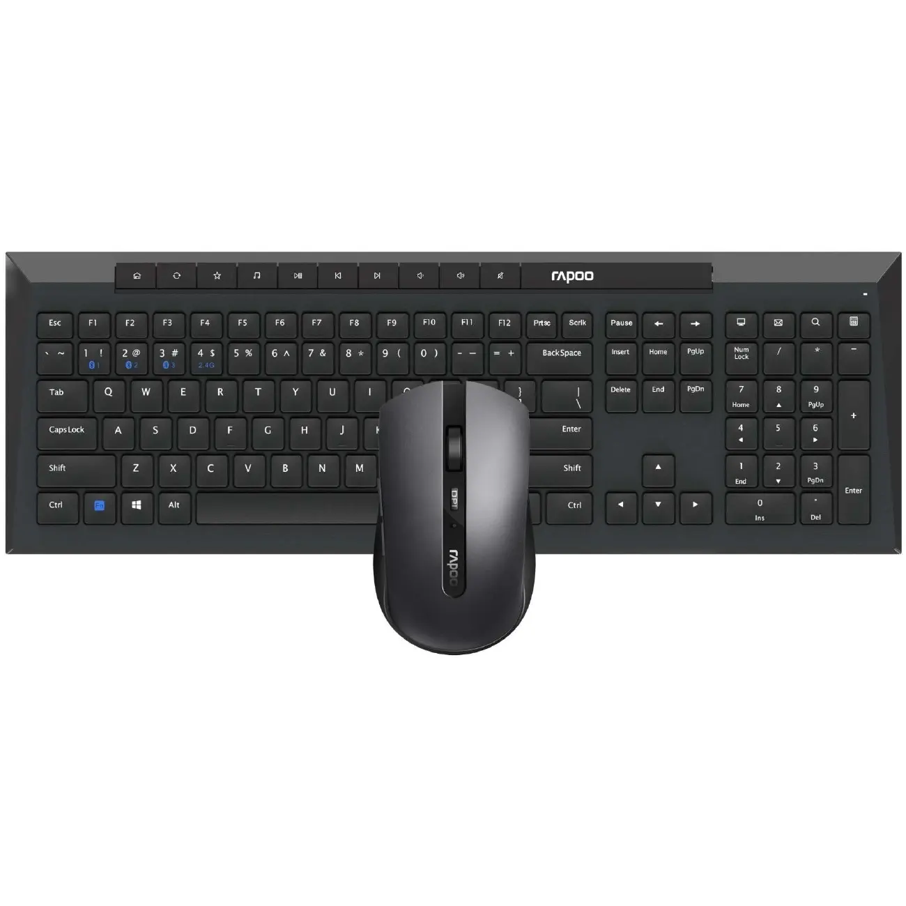 Клавиатура и мышь Rapoo 8210M (K820M+7200M) Black