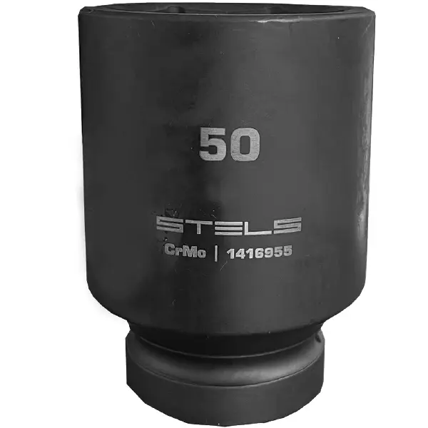 Головка ударная удлиненная Stels для грузовиков, 50 /мм, 1”, 6- гранная, CrMo