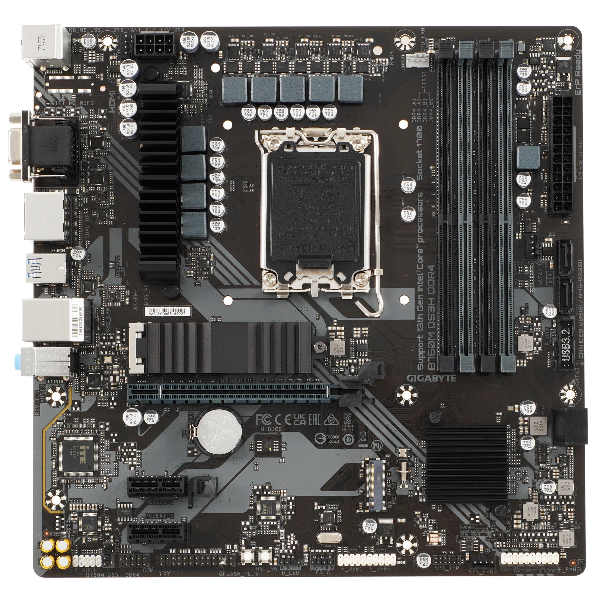Материнская плата Gigabyte B760M DS3H DDR4 LGA1700