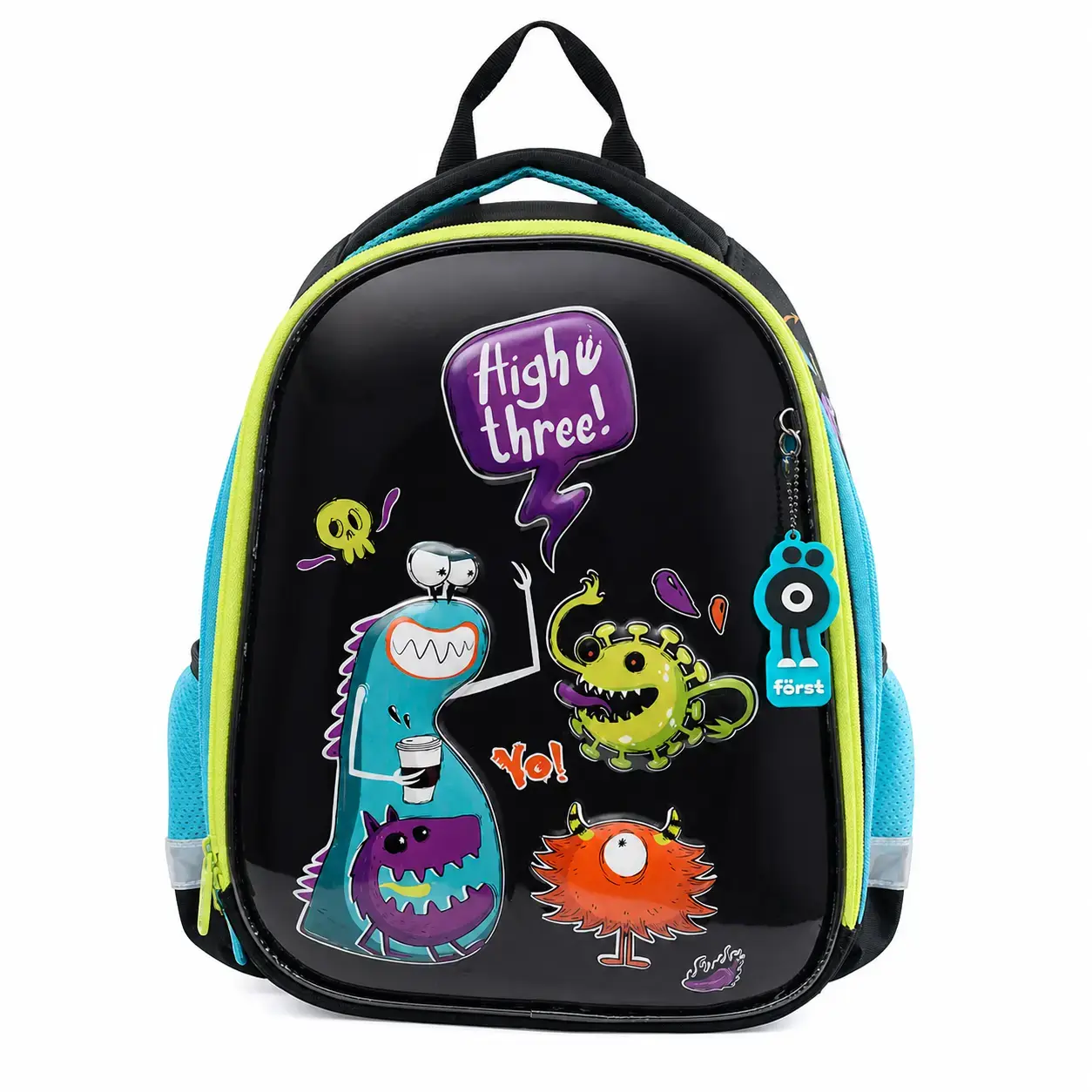 Ранец школьный Först F-Glow Monster Party (37×29,5×16 см, 2 отделения, анатомическая спинка)