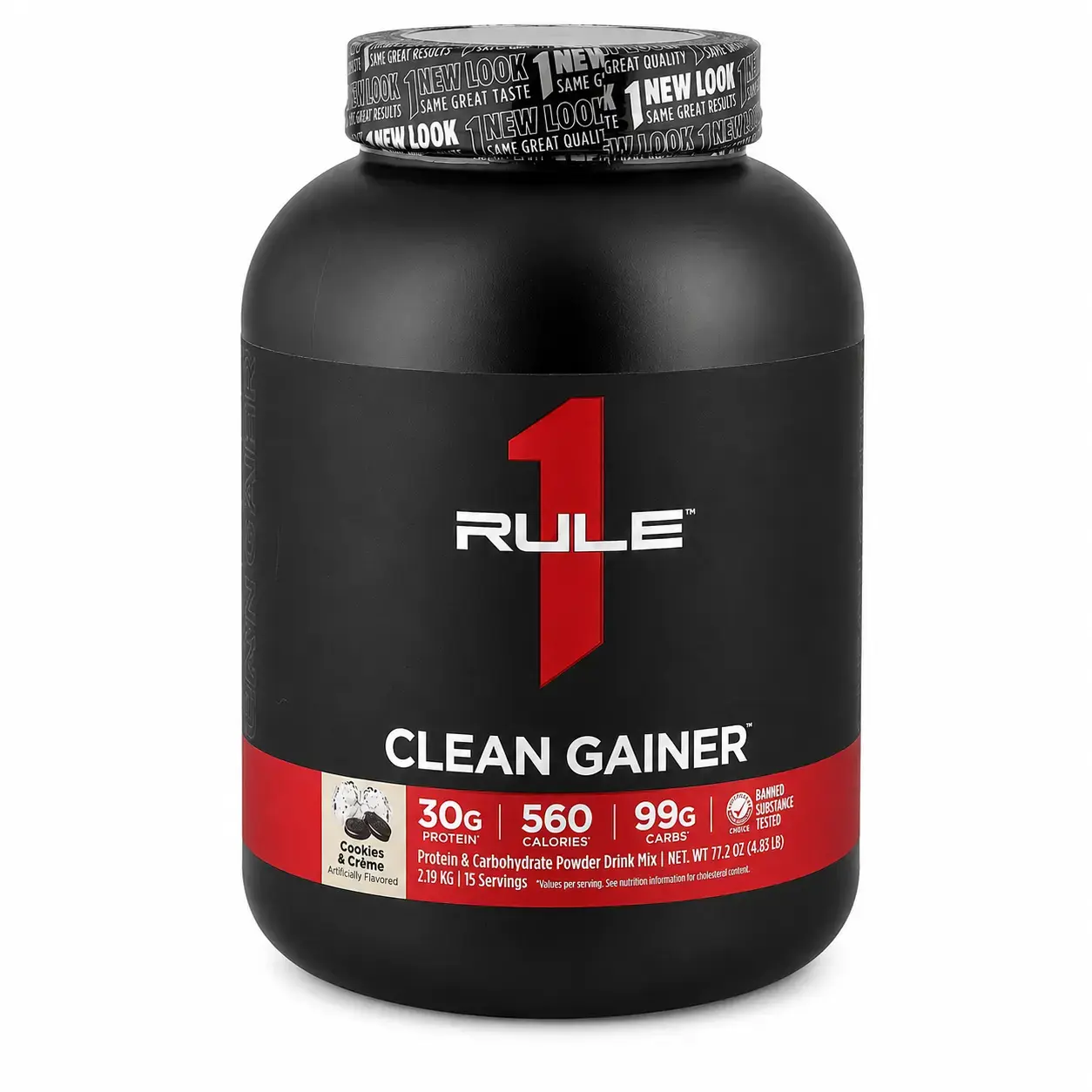 Geyner Clean Gainer Rule1 (Cookies & Creme) 2.19 kg (4.83 lb)