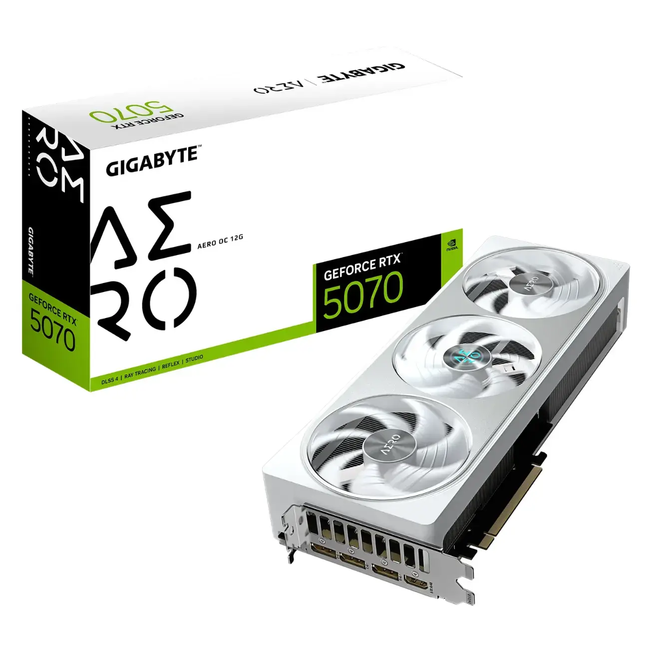 Видеокарта Gigabyte - 12GB GeForce RTX5070 AERO OC GV-N5070AERO OC-12GD
