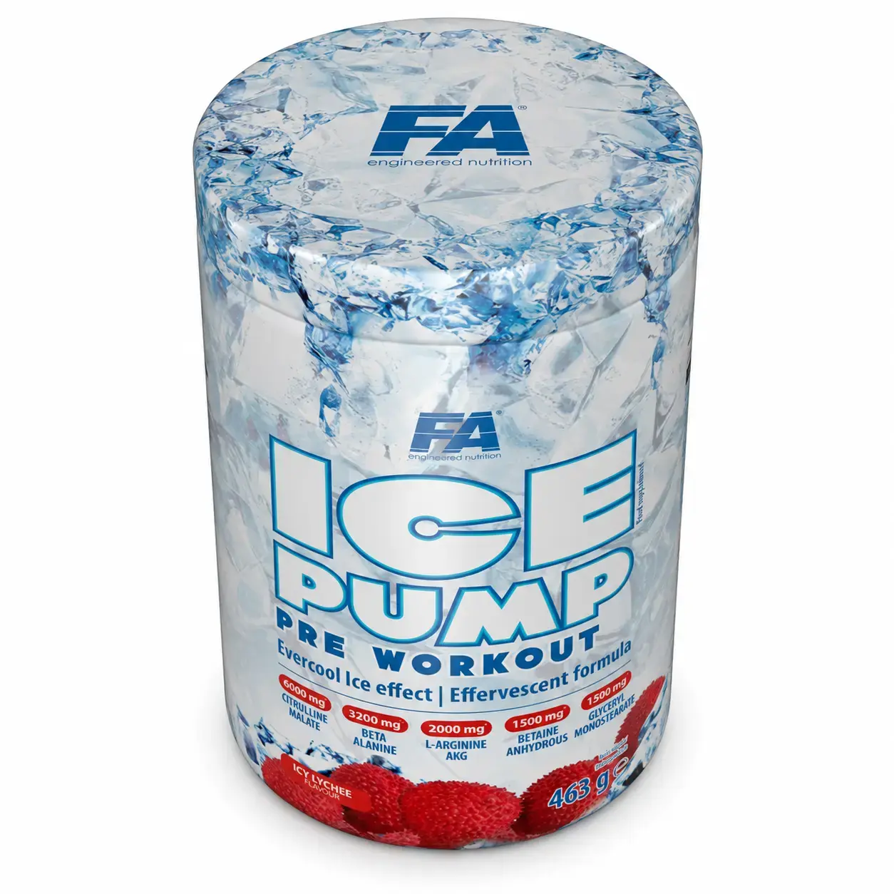 BQ FA ICE Pump Pre Workout, Icy Lychee, 463 g