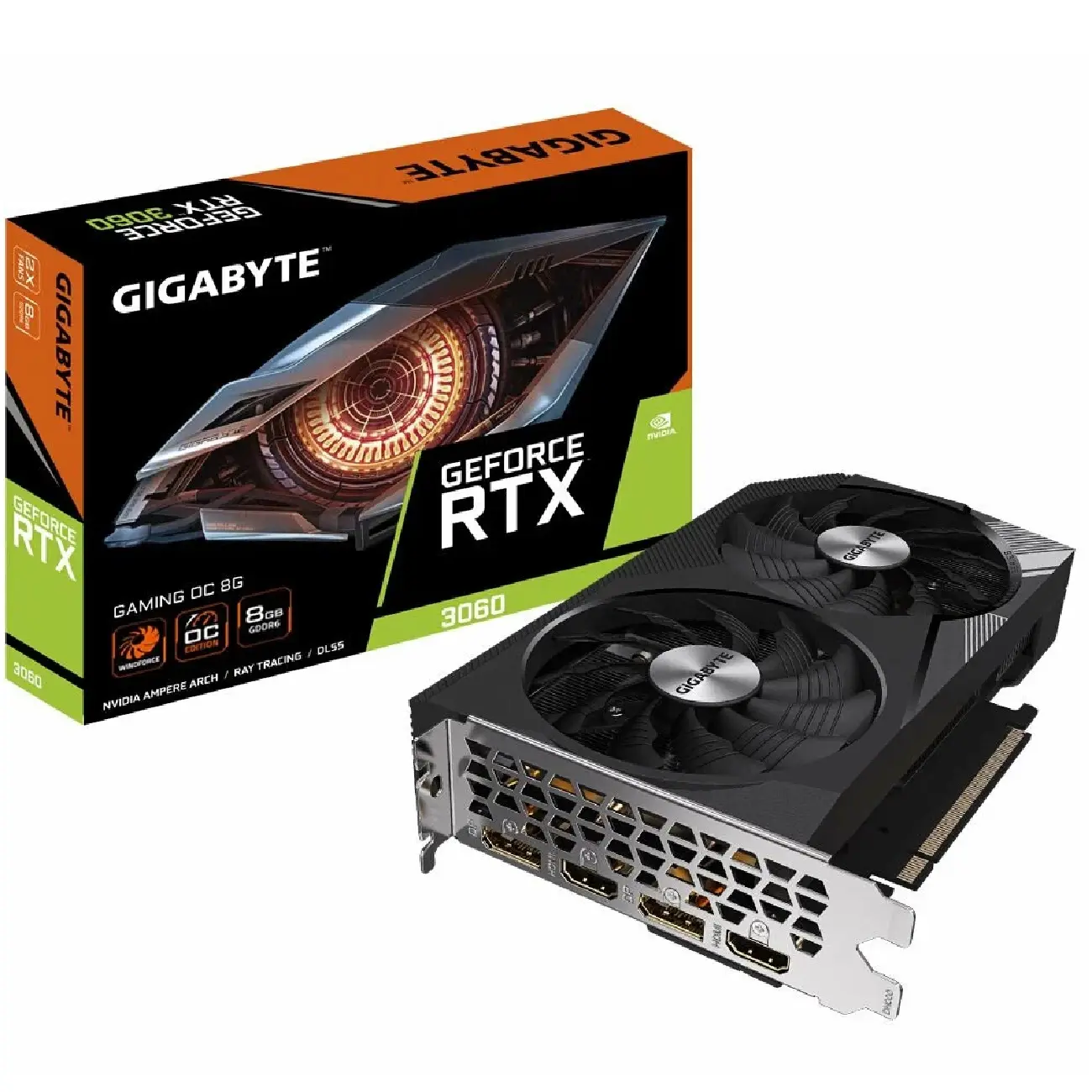 Видеокарта Gigabyte - 8GB GeForce RTX3060 GAMING OC GV