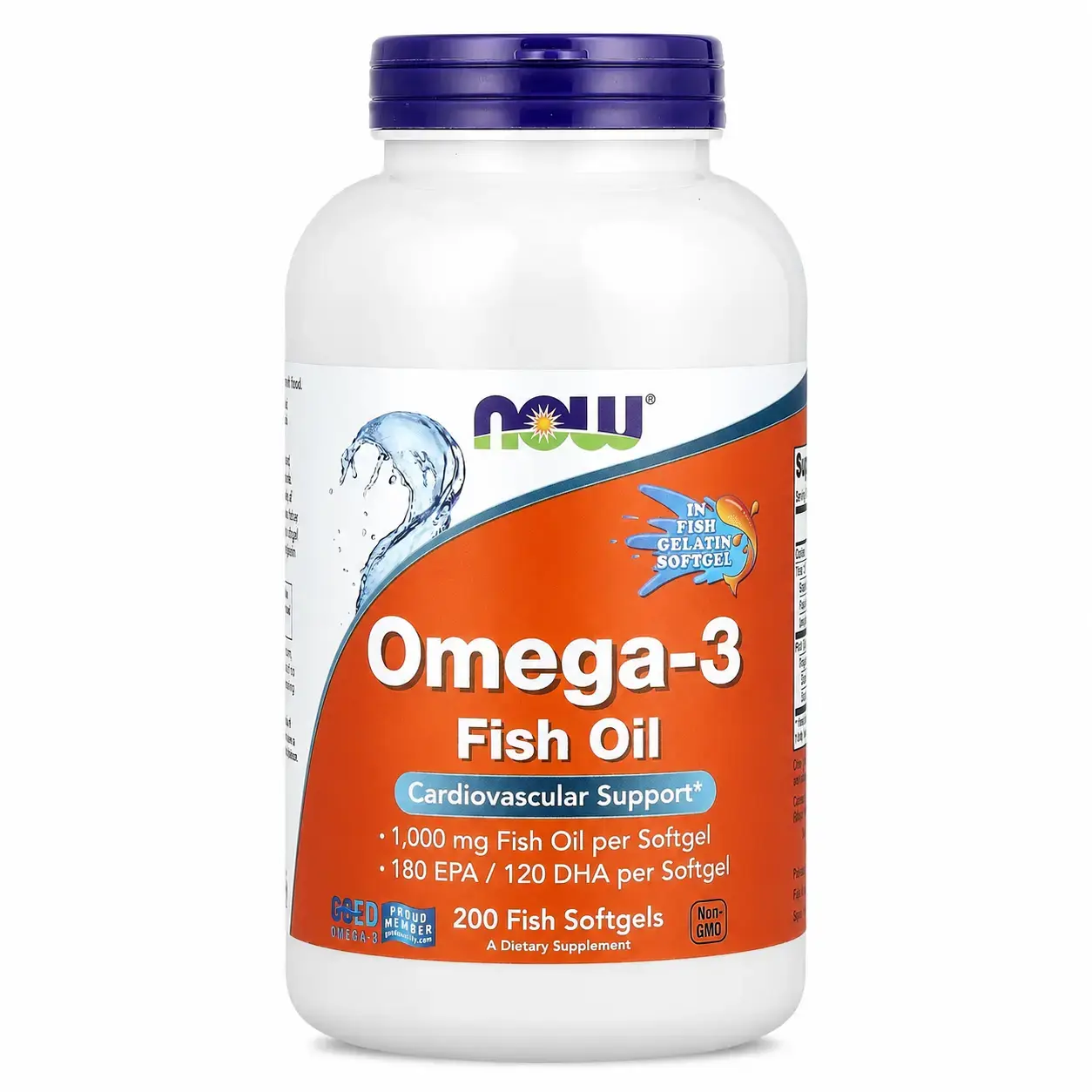 БАД NOW Foods Omega-3 1000 mg 200 Fish Softgels