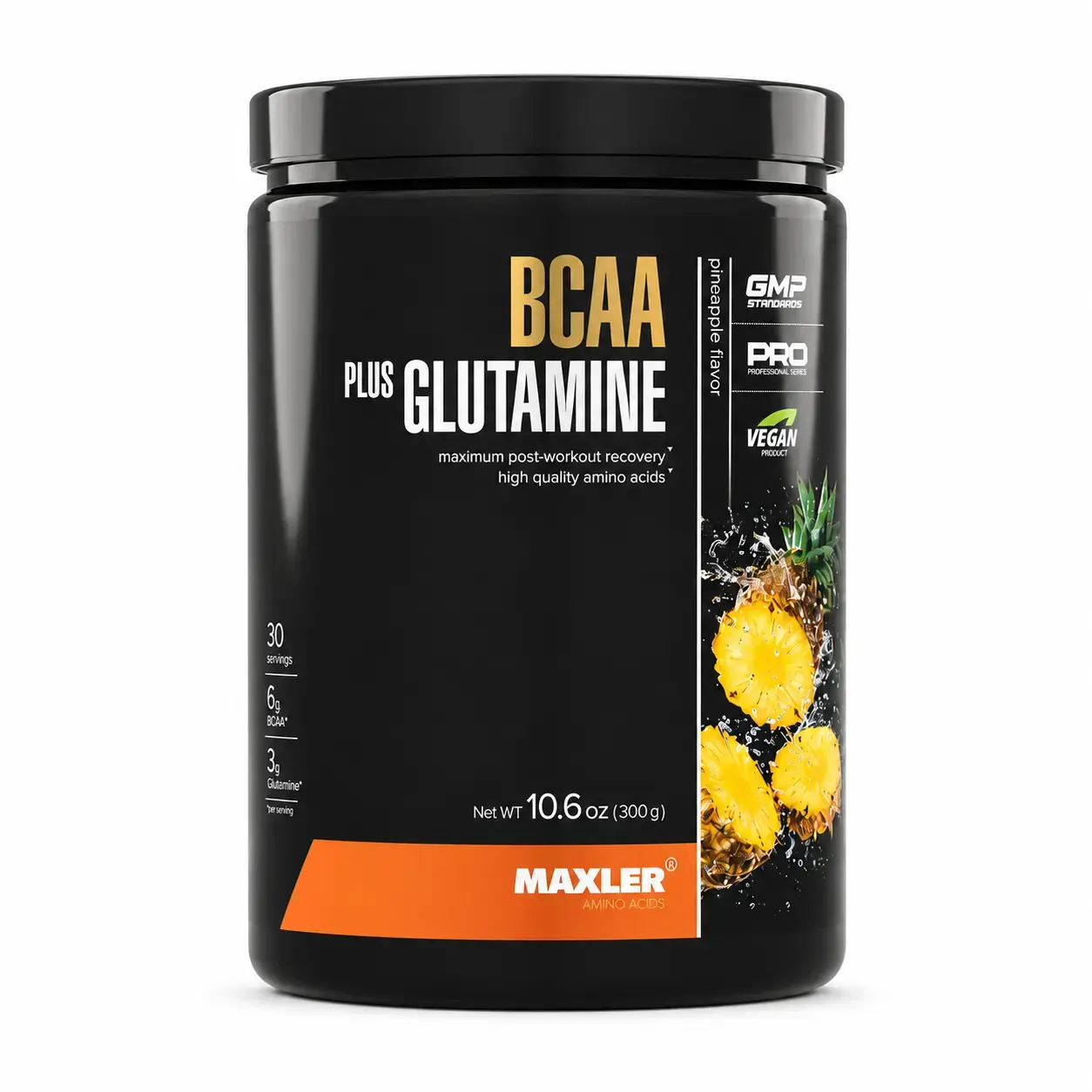 Аминокислотный комплекс BCAA plus Glutamine Maxler (Pineapple) 300 g (30 srv)