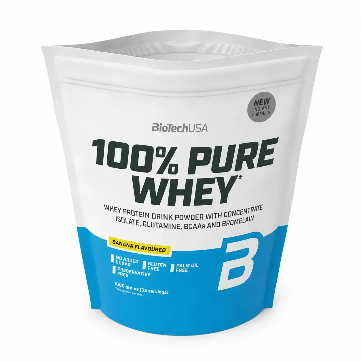 Zardob proteini 100% Pure Whey BioTechUSA (Banana) 1000 g (35 srv)
