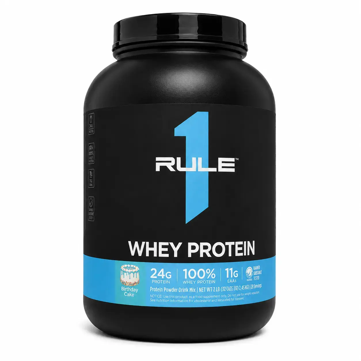 Ko’p komponentli zardobli protein Rule 1 R1 Whey Blend Birthday Cake, 2,24 kg (4.95 lb)