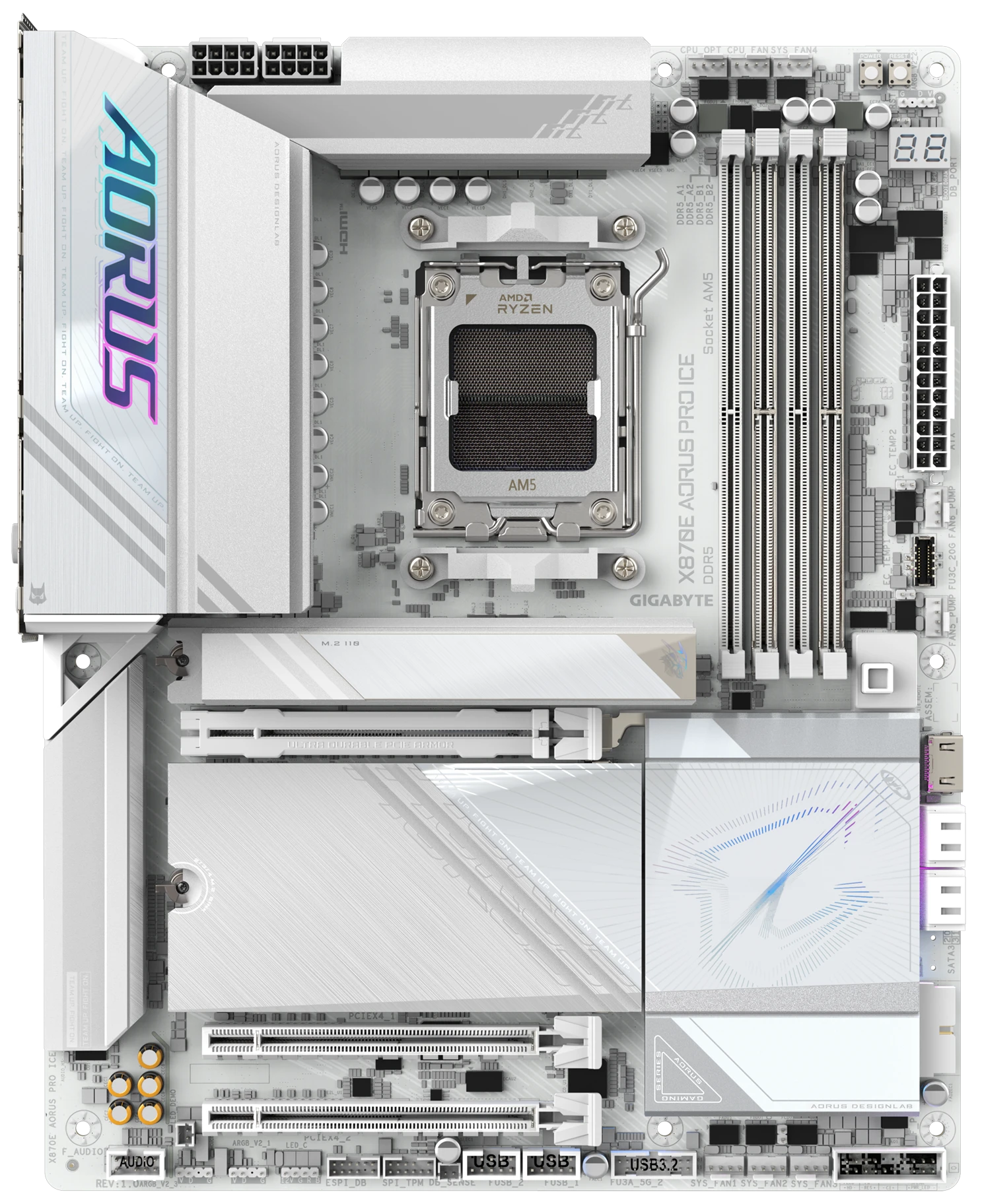 Материнская плата Gigabyte AMD AM5 X870E AORUS MASTER X ICE DDR5