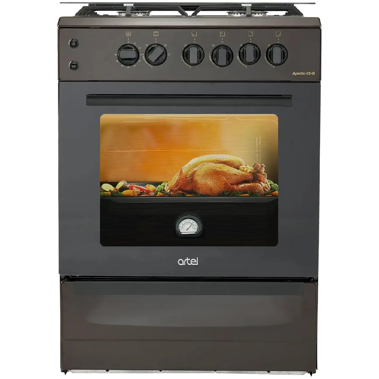Газовая кухонная плита Artel Apetito 02-G Brown
