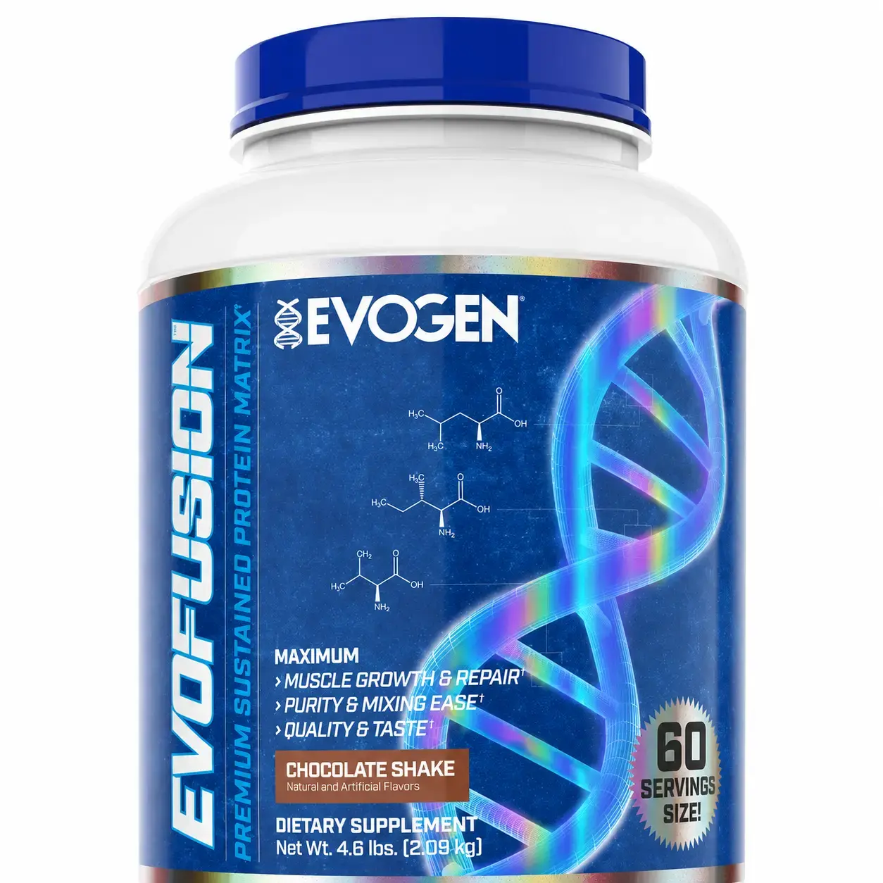 Ko’p komponentli protein Evogen EvoFusion (Chocolate Shake) 4.6 lb (2.09 kg)