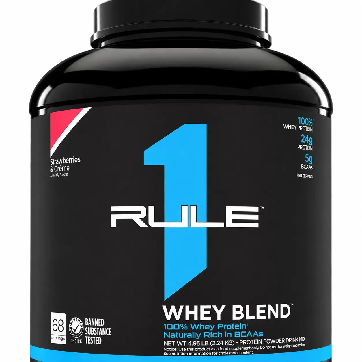 Ko’p komponentli zardobli protein Rule 1 R1 Whey Blend Strawberries & Crème, 2,24 kg (4.95 lb)
