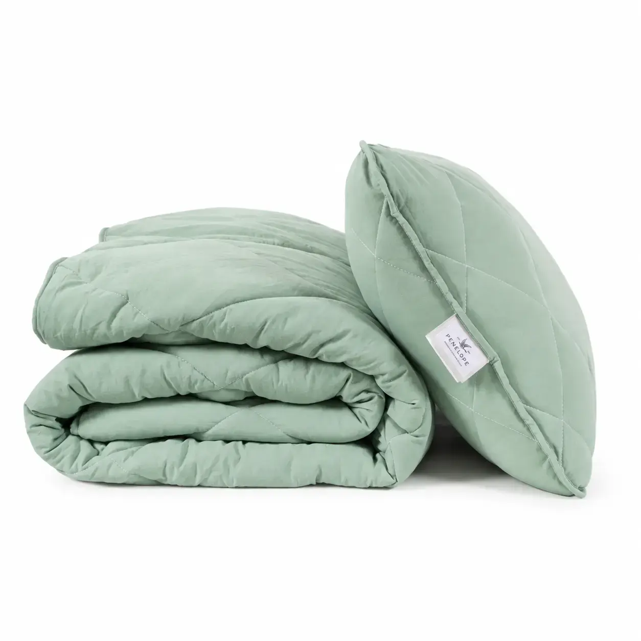 Комплект Penelope Colors in Comfort Green: одеяло 155×215 см + подушка 50×70 см