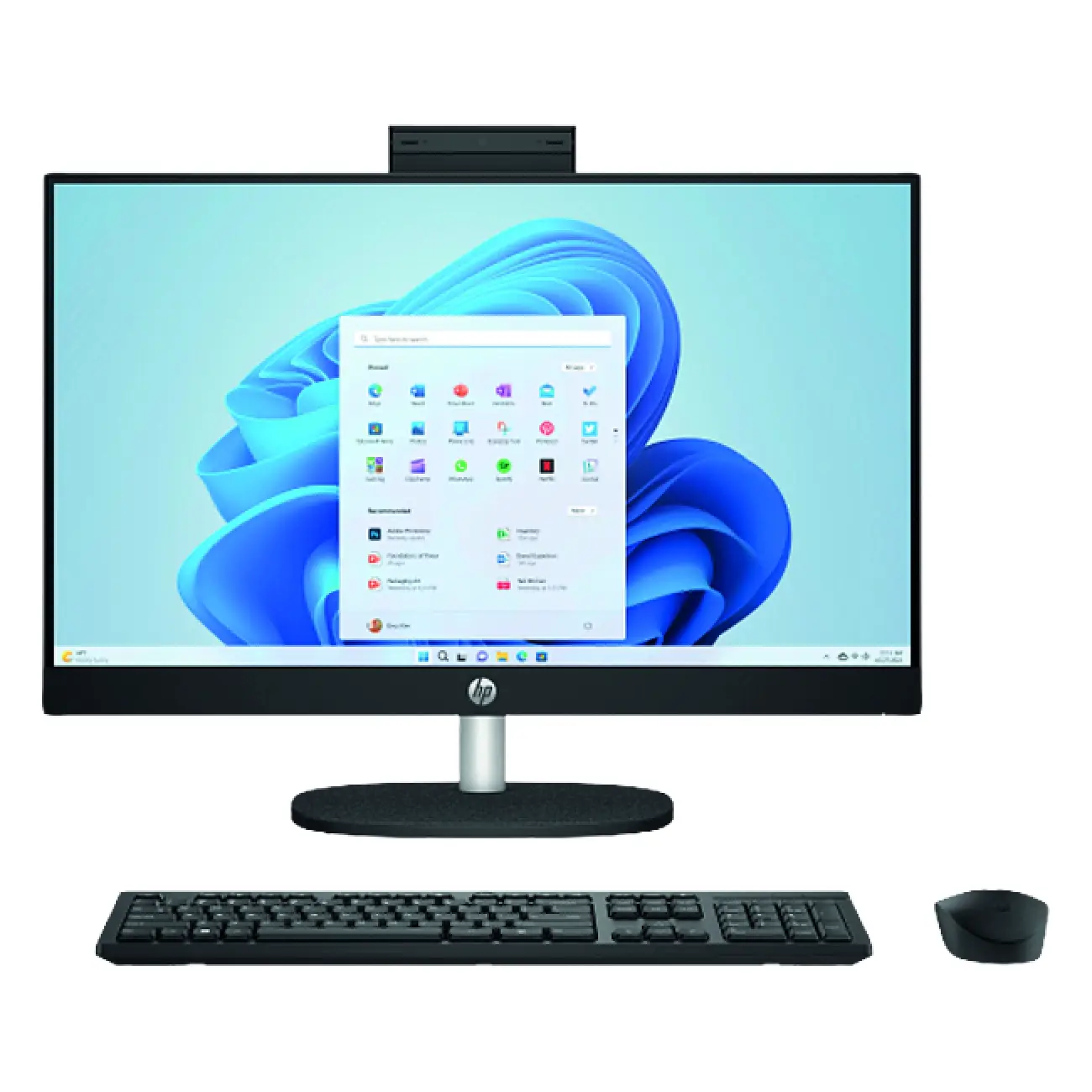 Моноблок HP 24-cr0308nh (3T9) (Intel Core i5-1334U/ DDR4 8GB/ SSD 512GB/ 23,8 FHD IPS/ Intel Iris Xe Graphics/ No DVD/ key + mouse/ NoOS/ RU) Black (B73T9EA)