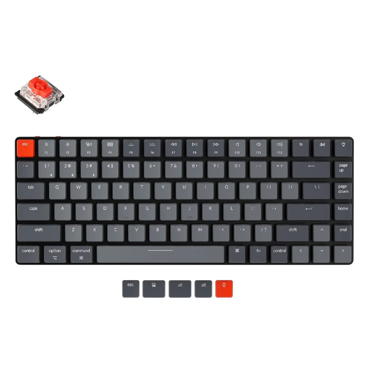 Klaviatura Keychron K3 84 Key Low Profile Hot Swappable Optical White LED Blue