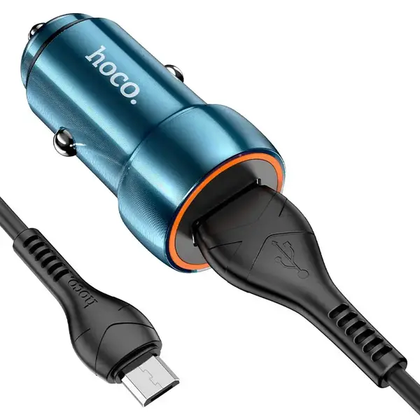Автомобильное зарядное устройство Hoco Z46 Blue shield