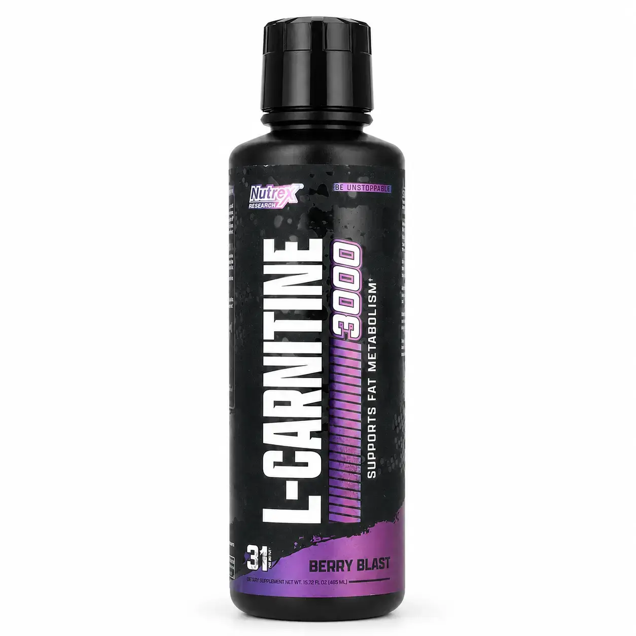 BQ Nutrex Liquid L-Carnitine 3000, Berry Blast, 465 ml