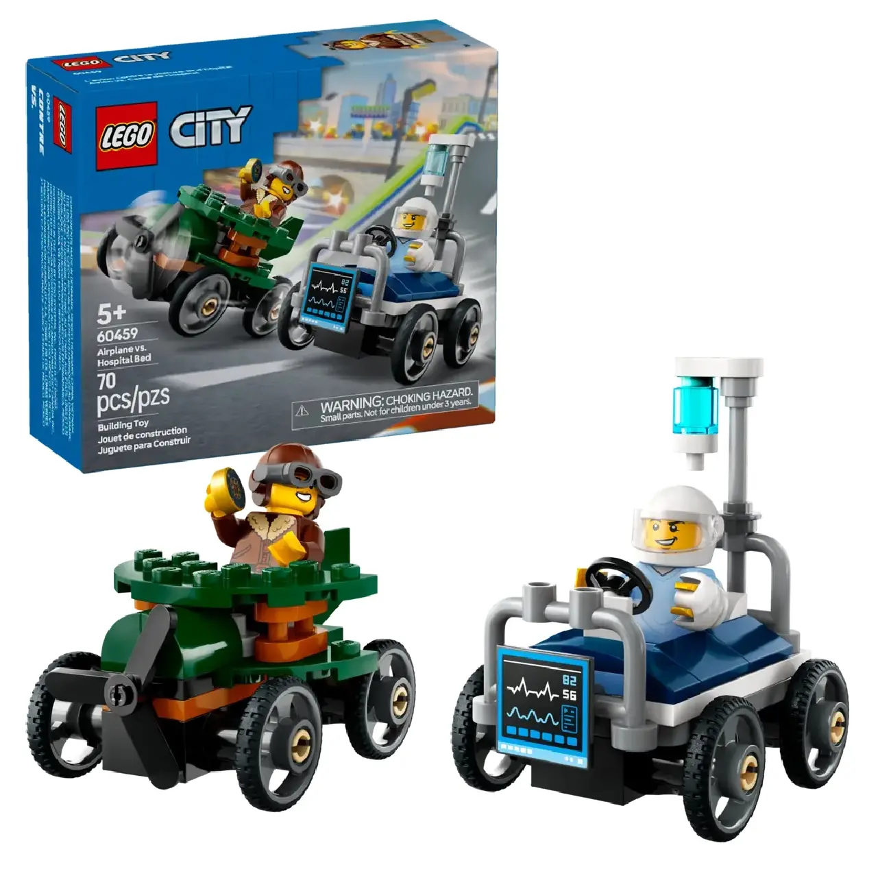Конструктор LEGO City “Гонка: самолёт против больничной койки” 60459