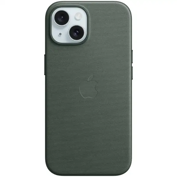 Чехол Apple FineWoven для iPhone 15 с защитой MagSafe Evergreen