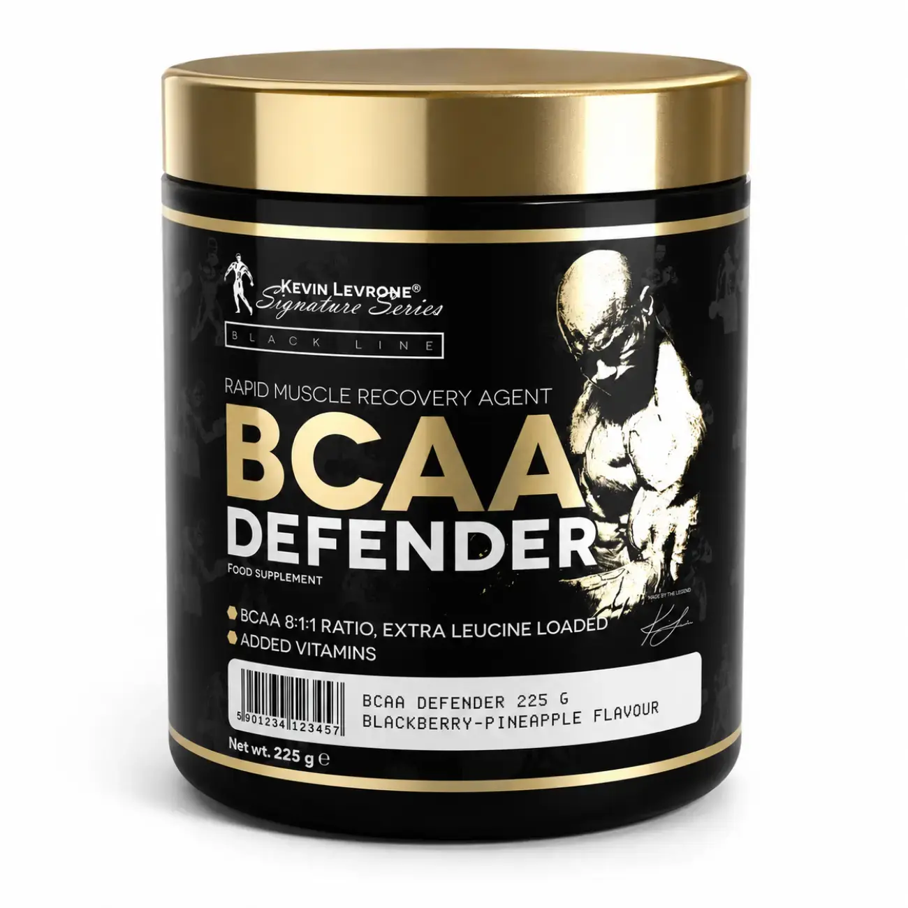 Aminokislotalar kompleksi BCAA Defender Levrone (Blackberry-Pineapple) 225 g