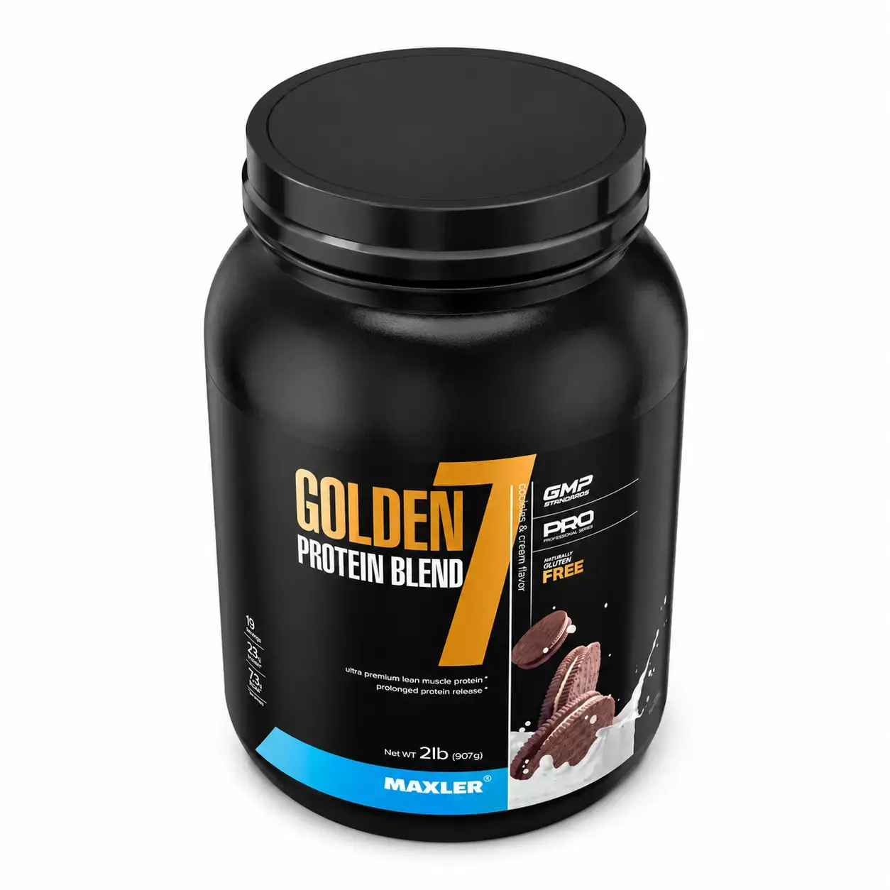 Ko’p komponentli protein Golden 7 Protein Blend Maxler (Cookies & Cream) 907 g (2 lb)