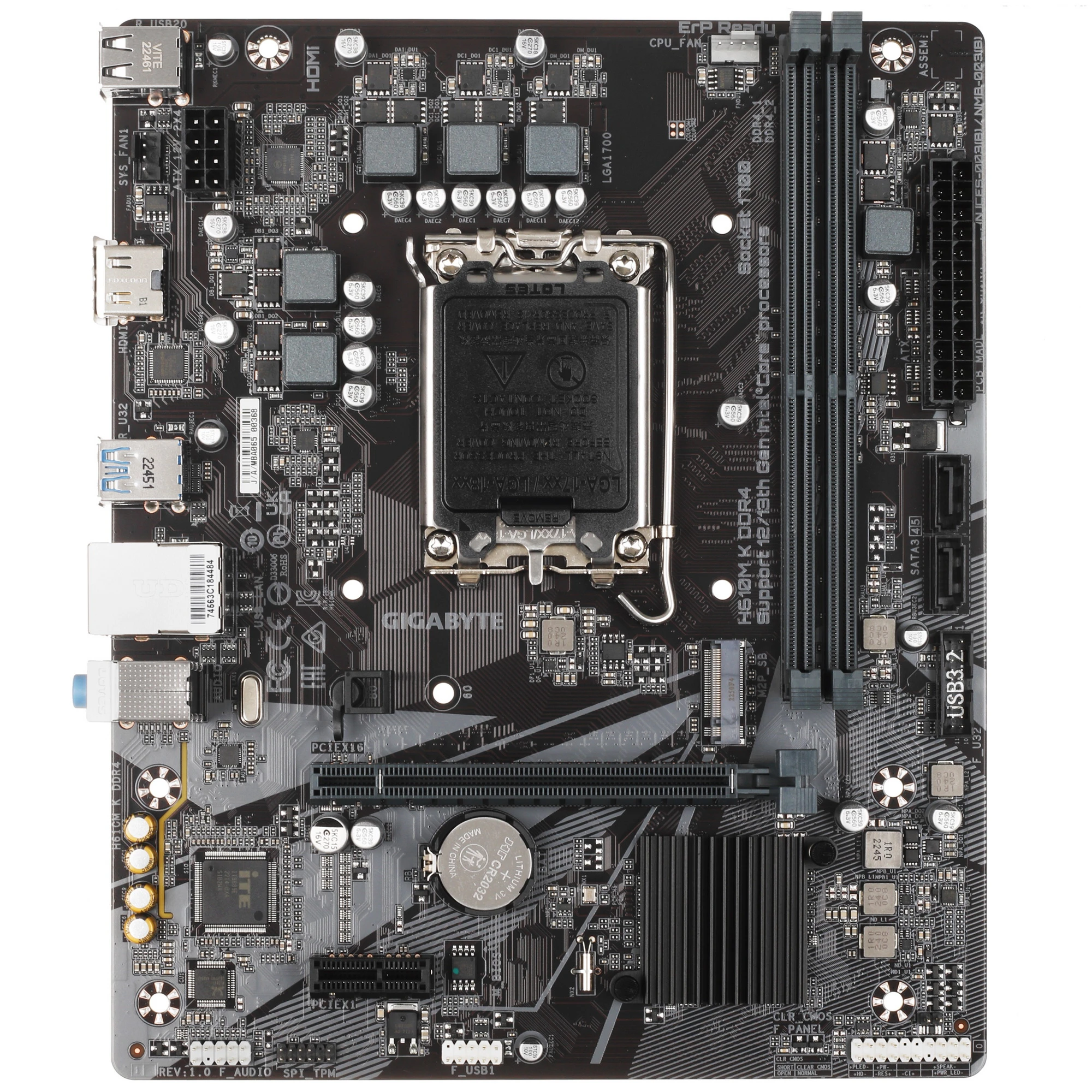 Материнская плата Gigabyte H610M K DDR4 LGA1700