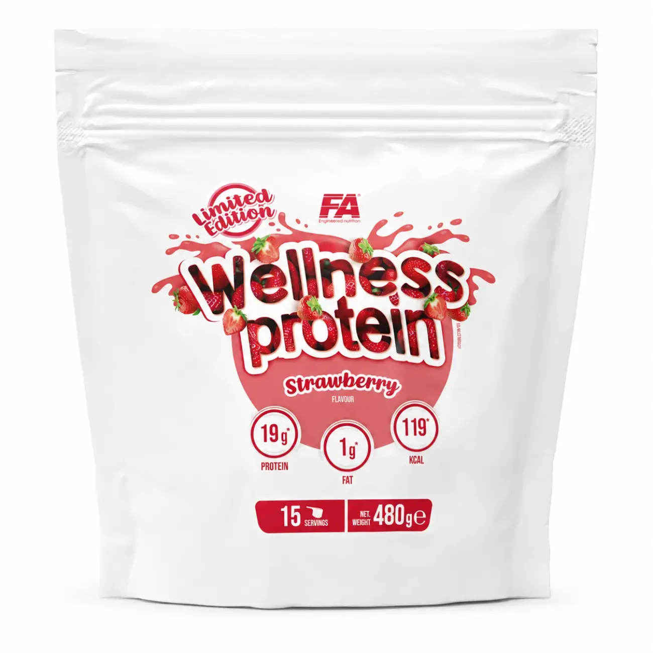 БАД FA Wellness Protein Strawberry, 480 g