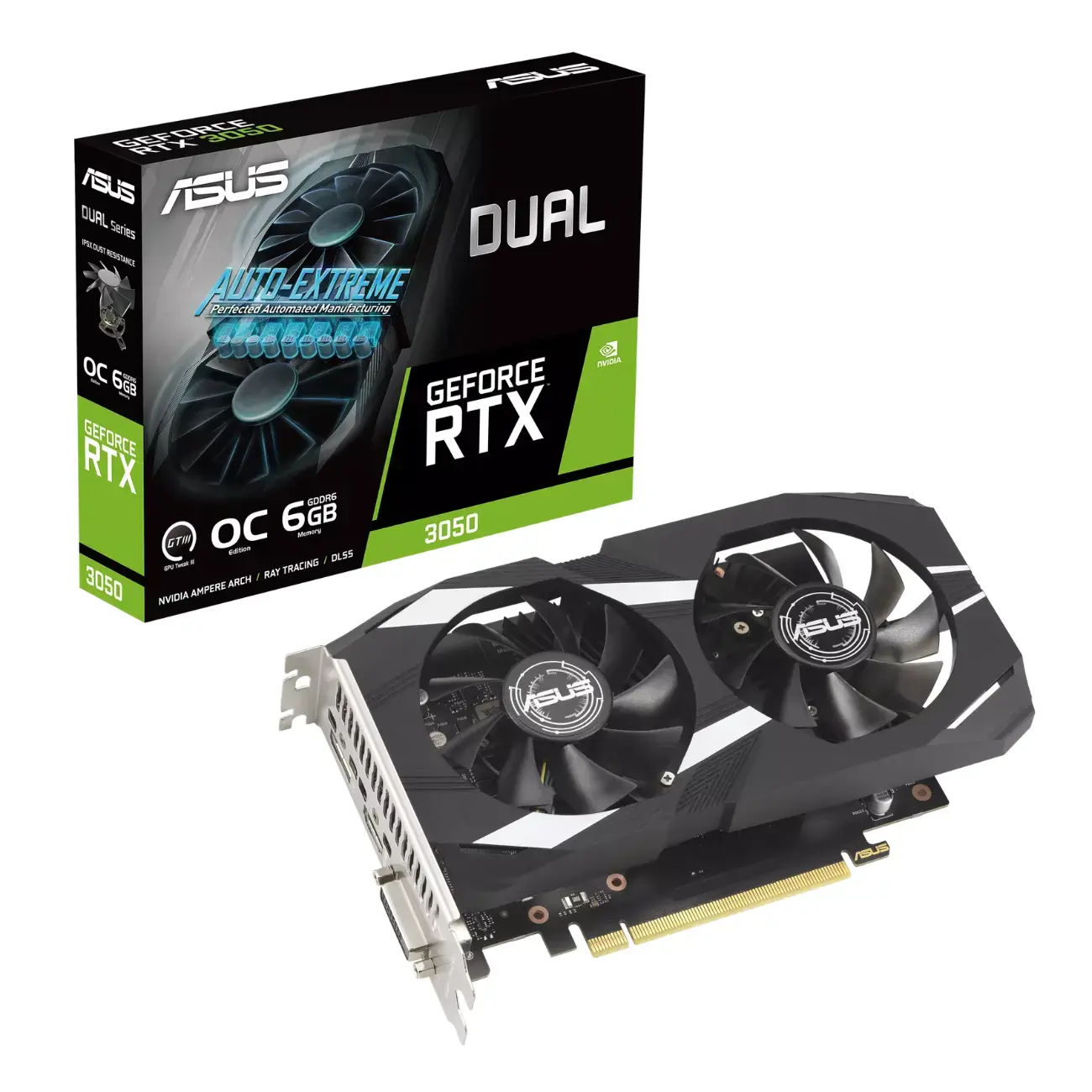 Видеокарта ASUS - 6GB GeForce RTX3050 DUAL GDDR7 (90YV0K60-M0NA00)
