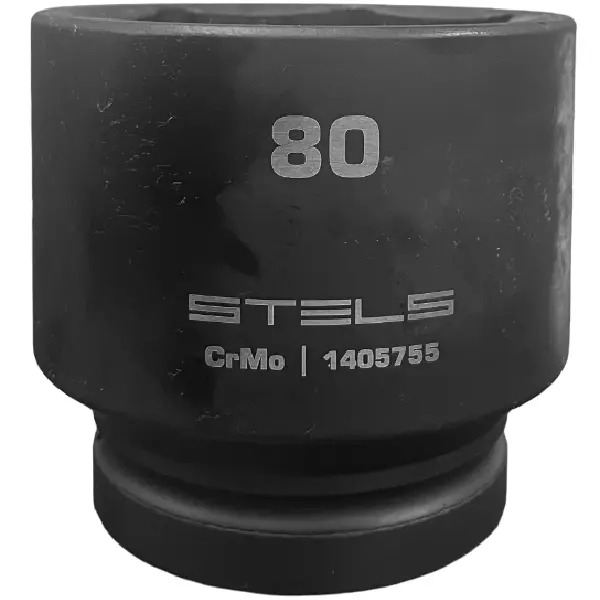 Головка ударная удлиненная Stels для грузовиков, 80 мм, 1”, 6- гранная, CrMo