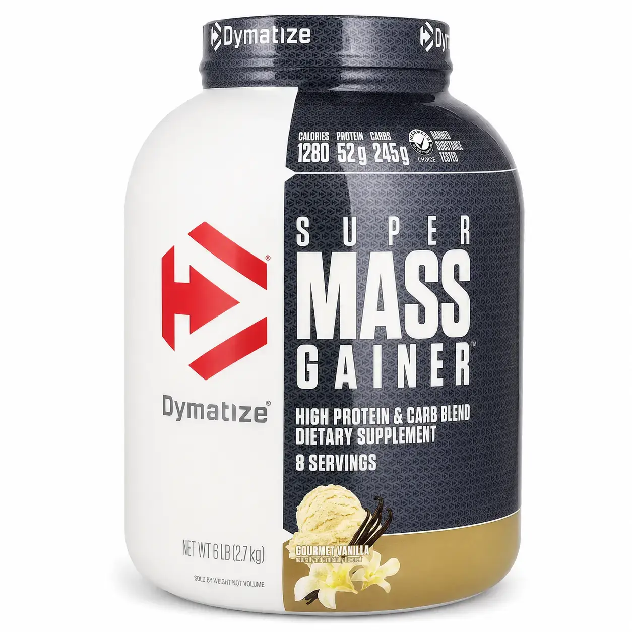 Высококалорийный гейнер Dymatize Super Mass Gainer Gourmet Vanilla, 2,7 кг (6 lb)