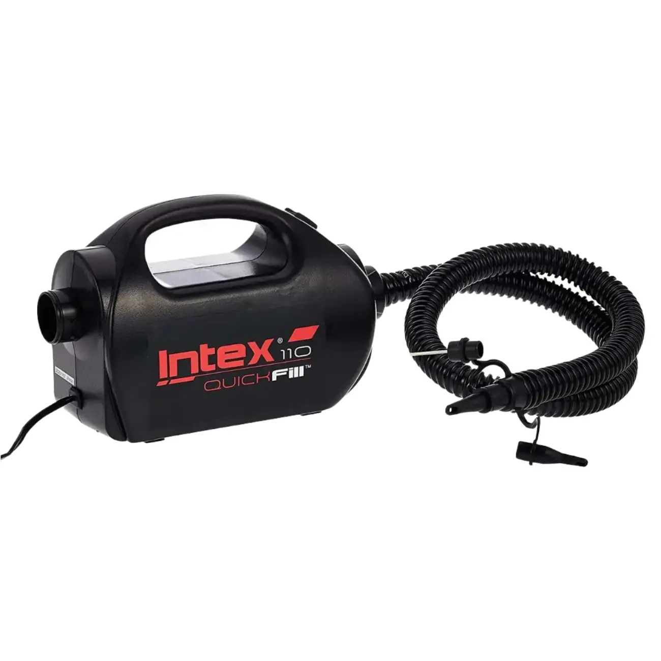  Насос электрический Intex 68609, 12В/220В ”Quick-Fill High PSI” 2-х скоростной, 400л/м, 3 насадки в комплекте